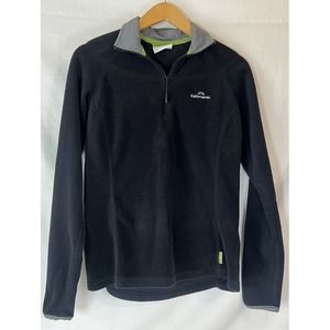 Kathmandu Womens Size 10 Fleece Jacket Black Quarter Zip
